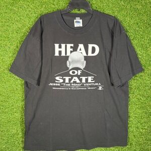 Vintage Jesse‎ Ventura Head of State Minnesota T Shirt XL/XG Black